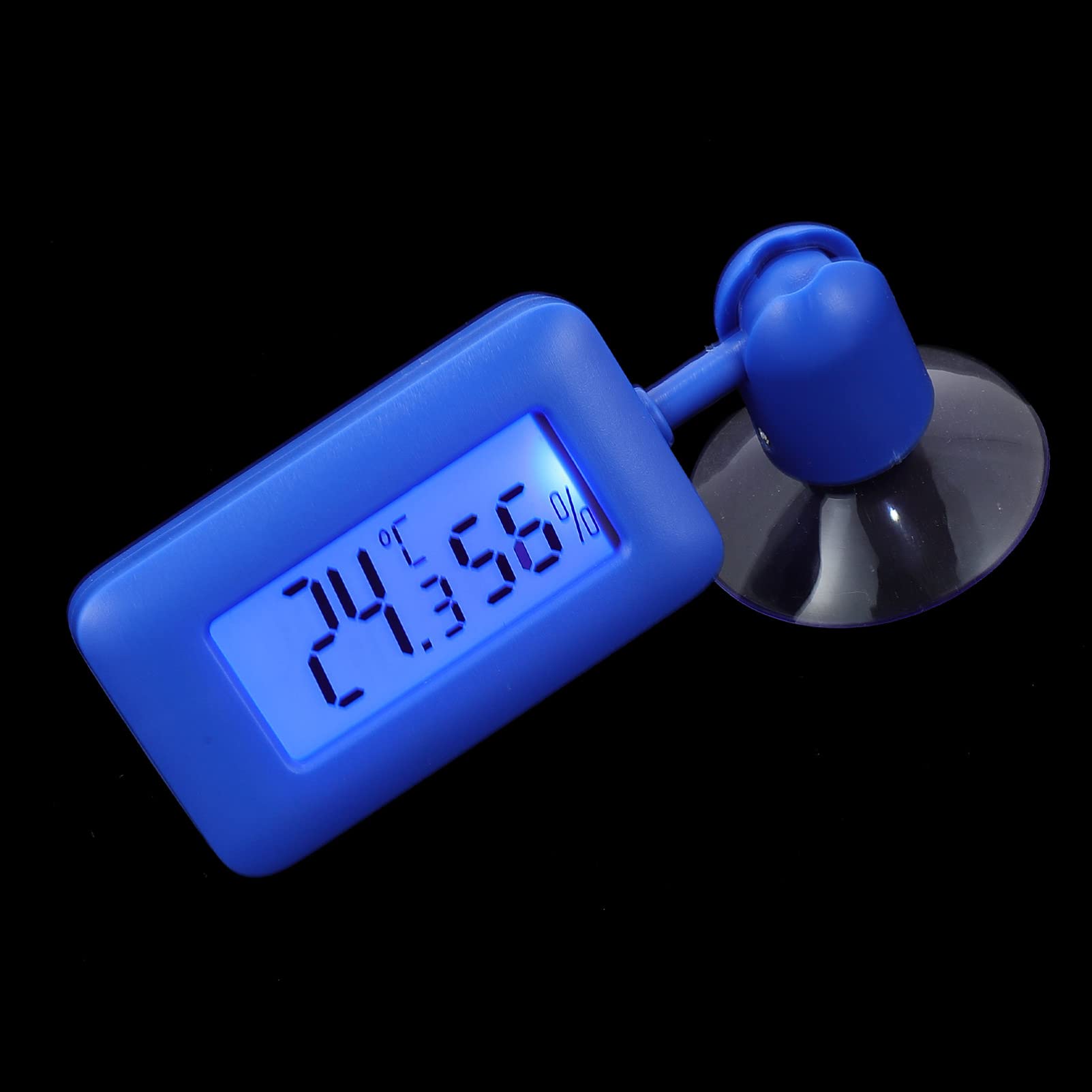 Amosfun 4stücke Rotierendes Saugnapf-thermometer Für Reptilien Hygrometer Mit Drehung Digitale Temperaturmessung Für Aquarium Und Terrarium Blauer Farbton Installieren Bedienen