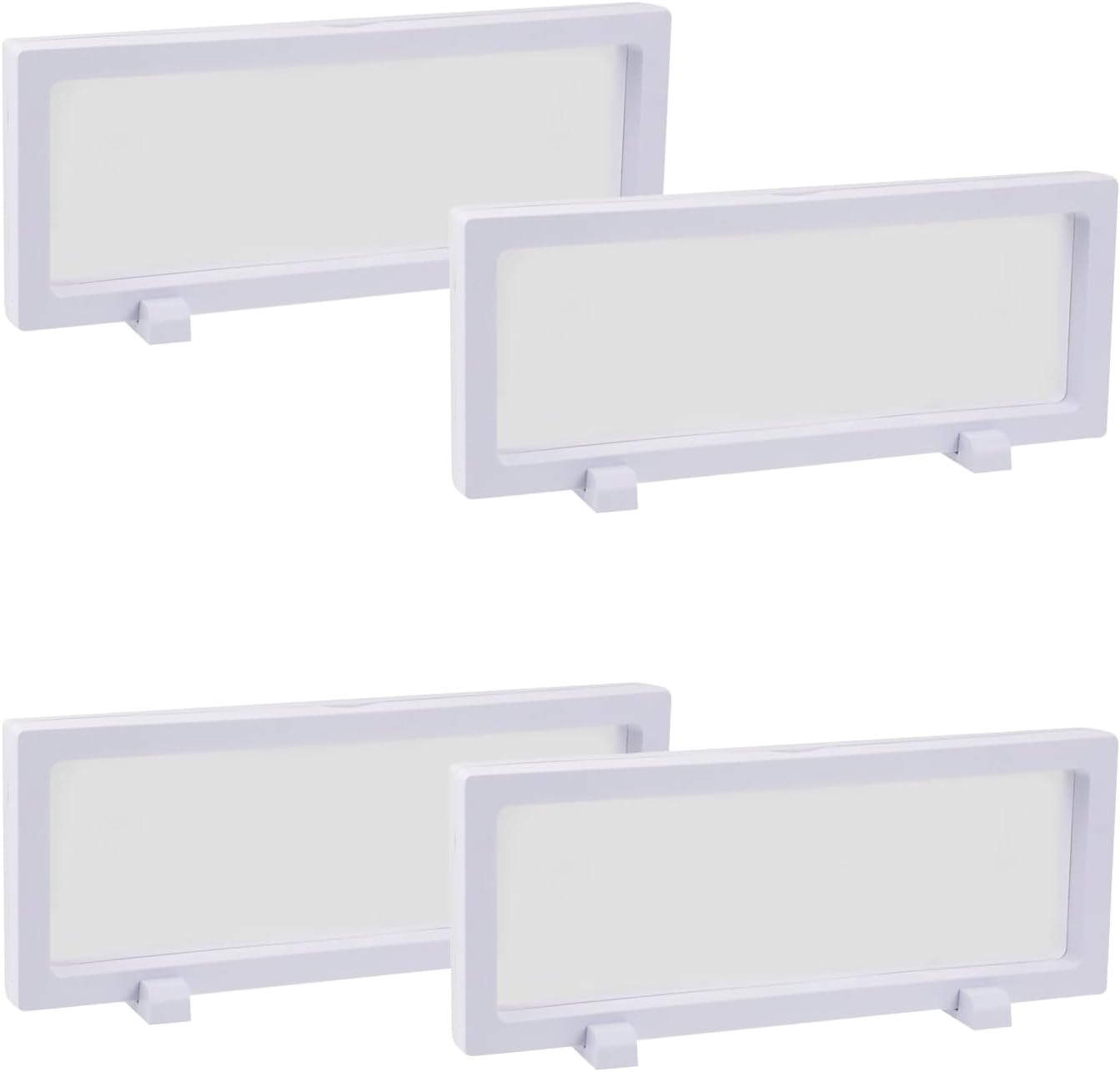 Wealrit 20 Pcs Jewelry Display Organizer Floating Display Frame Transparent 3D Floating Display Case for Jewelry Pin Gemstones Shark Tooth Holder Rock Shell Fossil Coin (Purple, 3.54",4.3")