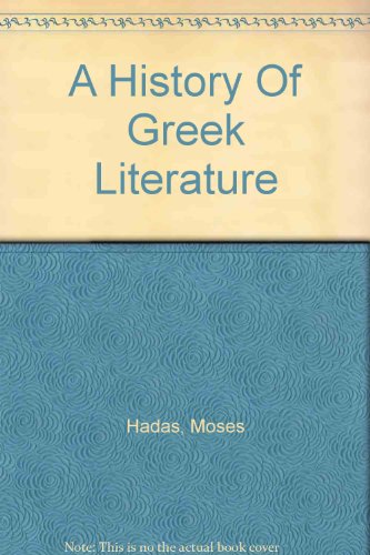 A History Of Greek Literature B000NWONQ2 Book Cover