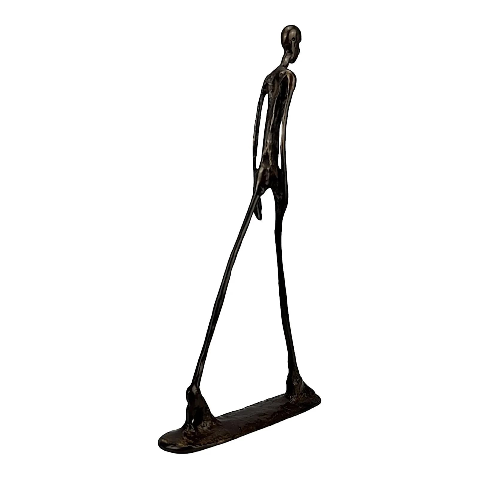 Giacometti - Escultura de estatua de hombre caminando de bronce real, réplica vintage