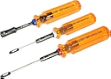 MIP RC Hex and Nut Screwdriver Set 9620 – 3-Piece Tool Kit (1.5mm, 2.0mm, 7.0mm) for RC Cars, Helicopters, Drones, Boats – Precision Hexagon Allen Wrenches and Nut Drivers for RC Repair – Made in USA