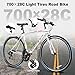 WEIZE 700C Hybrid Bike for Adults, 14 Speed Road Bike, City Commuter Bicycle with Caliper Brakes, High-Carbon Steel Racing Adult Bike, Urban Adult Bicycle for Men and Women, White