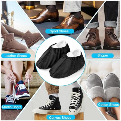 Image of 4 Pairs Shoe Cover, Waterproof Shoe Cover, Shoe Covers with Non-Slip Design, Black Color