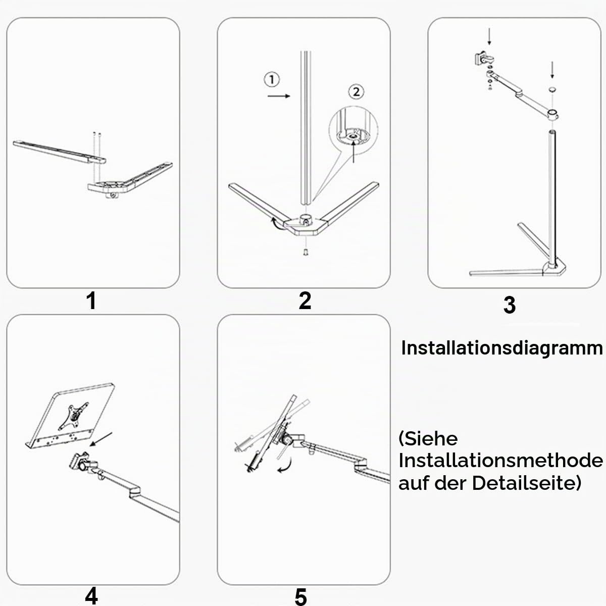 Buchständer, sprechender Rednerpultständer, tragbarer Rednerpultständer, höhenverstellbar, um 360 Grad schwenkbar, for Kirche, Klassenzimmer, Büro, Kinderlesung