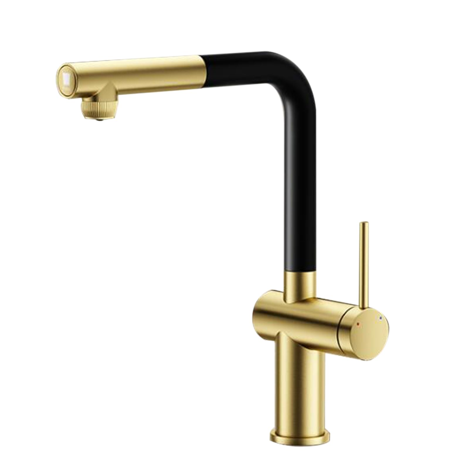 ZQFHSX Kitchen Mixer Tap, Pull Out Brass Swivel Faucet in and Chrome Finish