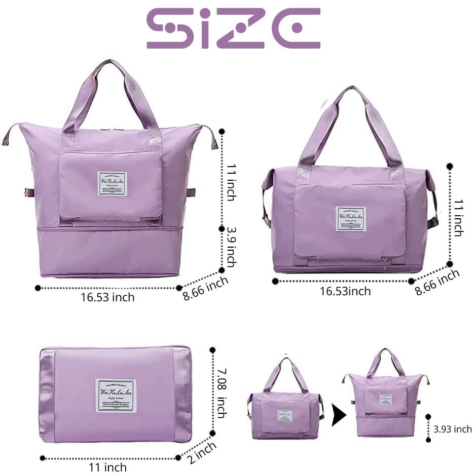 AYWVRBST Large Capacity Travel Bag, Double-deck Bag,Christmas Gift,Dry and Wet Separation Multifunctional Sports Shoulder Bag (Cyan)4