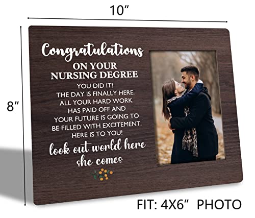Nursing Degree Graduation Gifts Picture Frame, Tabletop Picture Frame Plaque Gift, Nurse Photo Frame Home Decor Sign, Graduation Ceremony Decoration, Gift For New Nurse, Nursing School Graduation Gift #TOP2
