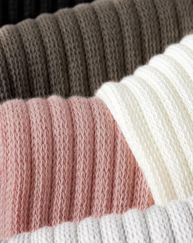 Image of Yawlsow Pilates Socks with Grips for Women Yoga Ruffle Grippy Non Slip Long Slouchy Scrunch Socks for Barre Workout Hospital