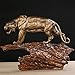 Produktbild MCXKAL Handgemachte Tiger Skulptur Resin Sibirien Tiger Statue Wild Animal Totem-Verzierung Craft Geburtstags-Geschenk für Geschäfts-Dekor,Mehrfarbig,M