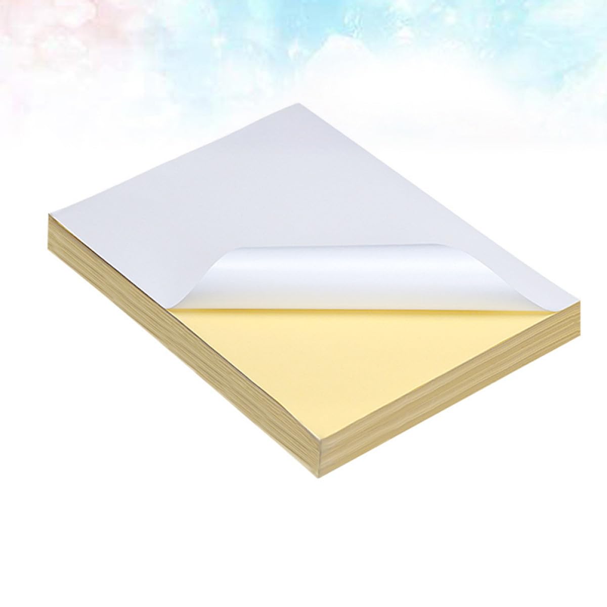 100 Stück Selbstklebendes Etikettenpapier Weiß Glänzendes Bedruckbares Klebepapier für und Laserdrucker Ablösbar Vielseitig für Büro Schule und Zuhause Geeignet