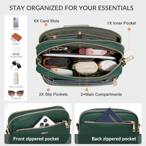 Image of Crossbody Bag for Women Vegan Leather Handbag Purse Anti Theft RFID