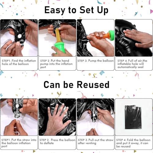 Image of Oh I'm 75! Latex Balloons 16 Inch Black Hallo Seventy Five Cheers to 75 Years Old Theme Decor for Man Woman Happy 75th Birthday Party Photo Studio Prop Flag Decorations Favors Supplies
