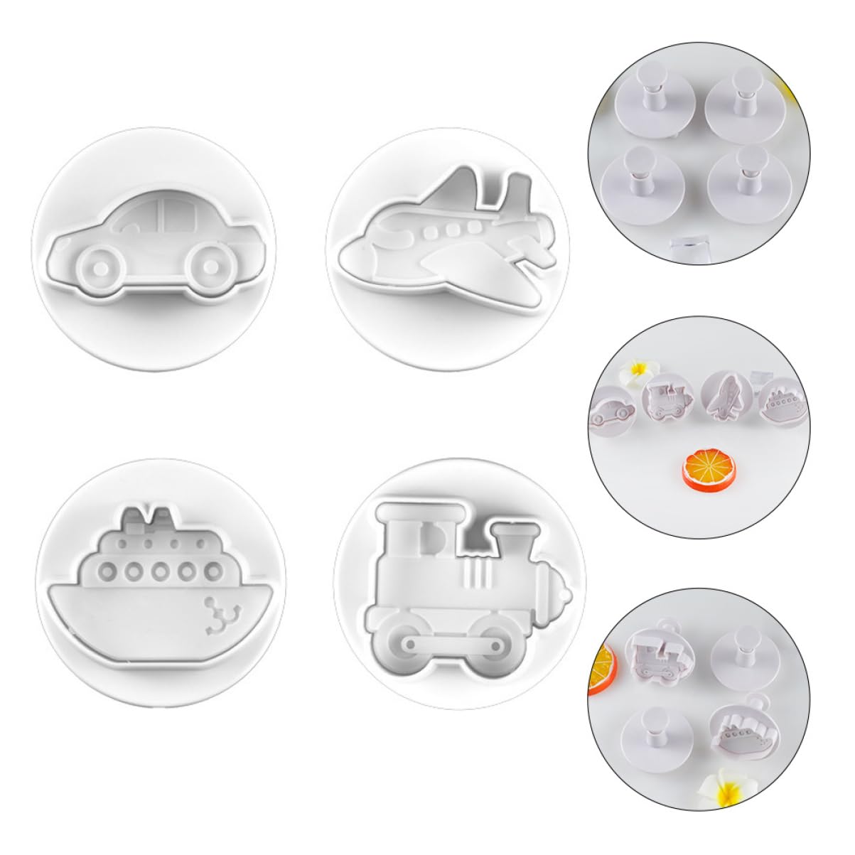 GRIRIW 2 Sets/8pcs Spring Cake Molds Diy Plastic Baking Molds Non-stick Oven Fridge Safe Easy to Demold