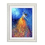 Betionol Diamond Painting Frames Fit For 30x40cm/12x16in Diamond Art Pictures or Family Photos, New Narrow Edge With Special Pattern Plaster Wood Frame For Wall Mount Photo Decoration