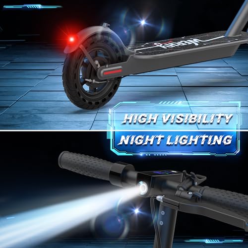Image of WERHY Electric Scooter, 500 /350W Powerful Motor, 22 /19 MPH Max Speed, 28-15 Miles Range, Lightweight Foldable Kick Scooter with Dual Braking Systems, Smart APP