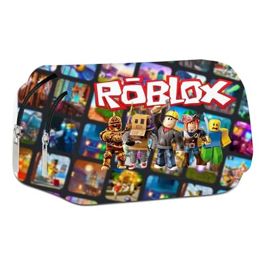 JXBBAAC Robllox Estuche de Lápices, Estuche Escolar Animados Estuches de Lápices de Gran Capacidad Bolsa de Lápices Estuches Organizador Portalapices Cremalleras Bolsa de Cosméticos Regalo para Niños