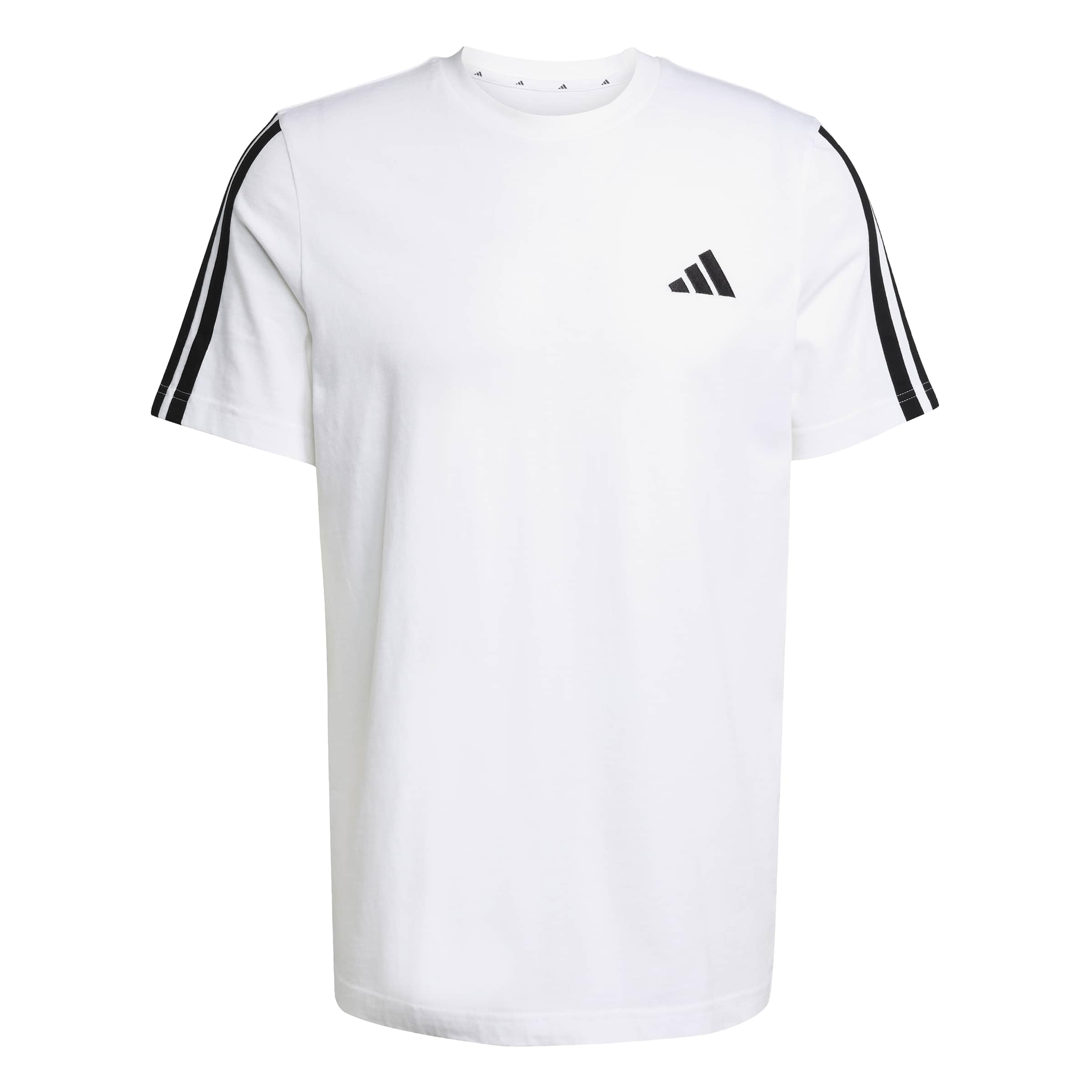Adidas Men's Blanc T-Shirt 3-Stripes