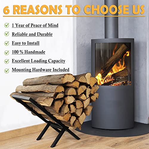 Ajart Firewood Rack Indoor - Heavy Duty Outdoor Firewood Holder For Indoor Fireplace Wood Log Stand Storage #TOP1