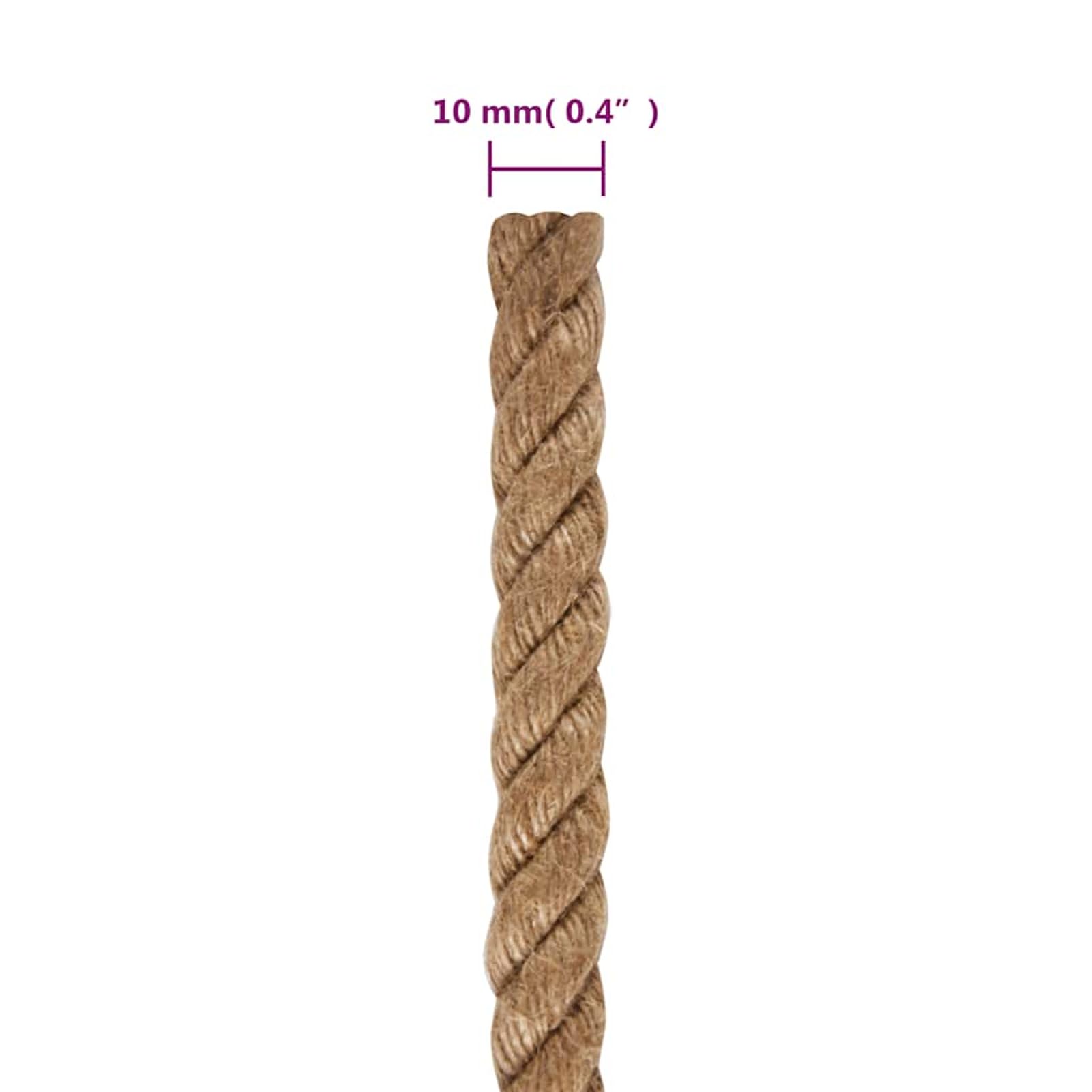 Homgoday Corda in Juta Naturale 10 mm x 100 m Resistente Ecologica per Decorazione e Fai-da-Te