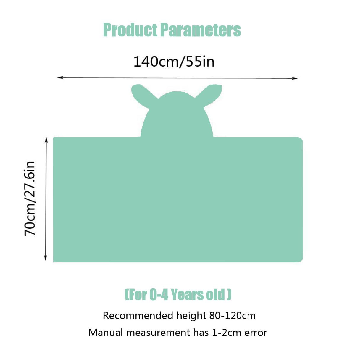 YEBON Kids Hooded Towel Soft Absorbent Bath Towel with Cute Frog Design for Babie, Toddler, Infant Perfect Shower Gifts for Boys and Girls 28