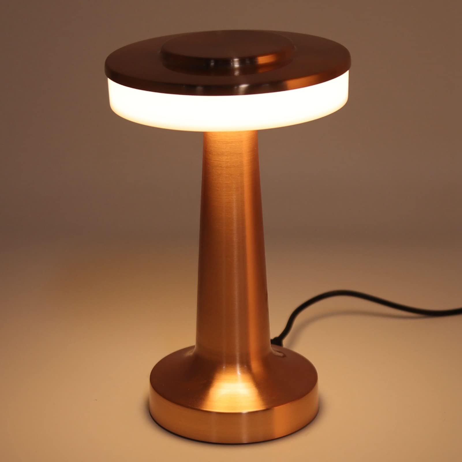 GOWENICTouch Control Table Lamp, Vintage Desk Lamp Touch Control Retro Table Lamp Bedside Nightstand Lamps with 3 Levels Color Temperature, Decor for Room Hotel Bar(Copper)