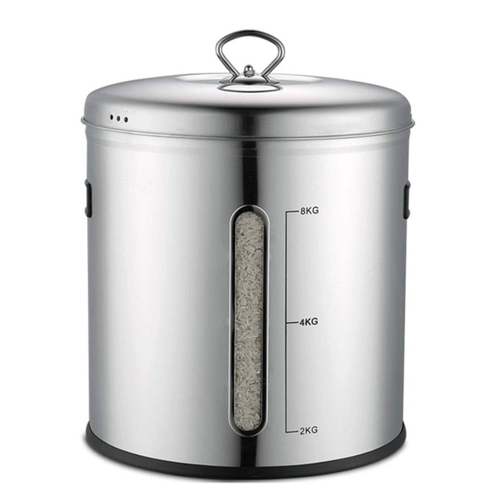 Botte di Riso Cilindro di Riso in Acciaio Inox Casalinghi, A Prova di umidità EA Prova di Insetti Noodle Barrel Botte di Riso Scatola di Immagazzinaggio di Riso Sigillato