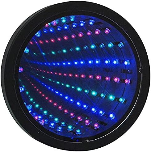 Infinity Mirror Tunnel Lamp, Infinity Mirror Tunnel Light, Led Lighting Sensory Mirror Visual Illusion Color Changing Light for Wall Hanging Party Decorations Gift