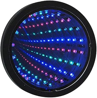 Infinity Mirror Tunnel Lamp, Infinity Mirror Tunnel Light, Led Lighting Sensory Mirror Visual Illusion Color Changing Light for Wall Hanging Party Decorations Gift