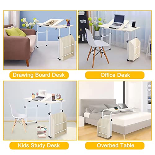 Table de lit réglable avec roulettes pour ordinateur et repas - Modèle A - 5