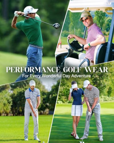 DOWMQ Mens Golf Shirt Cotton
