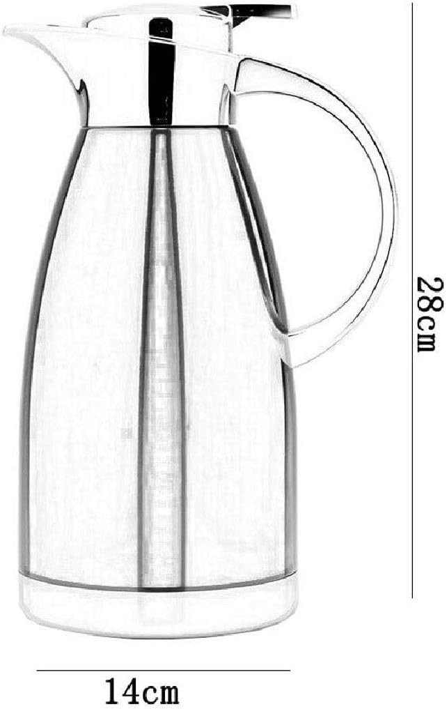 Thermal Flask- Stainless Steel Coffee Thermal Carafe - Walled Insulated Vacuum Flask - 24 Hour Heat Retention for Coffee or Tea