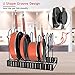 Pots and Pans Organizer, MOICO Pot Rack Organizer Adjustable 8 Tiers with 3 DIY Methods, Pan Rack for Kitchen Counter Cabinet