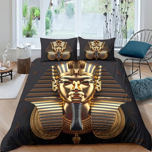 WXYZABCEF 3D Print Ultrasoft Microfibre Ancient Pharaoh Comf