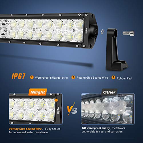 Nilight - 15026C-A LED Light Bar 52Inch 300W Spot Flood Combo LED Driving Lamp Off Road Lights Work Light for Trucks Boat Lamp by Nilight - Image 4