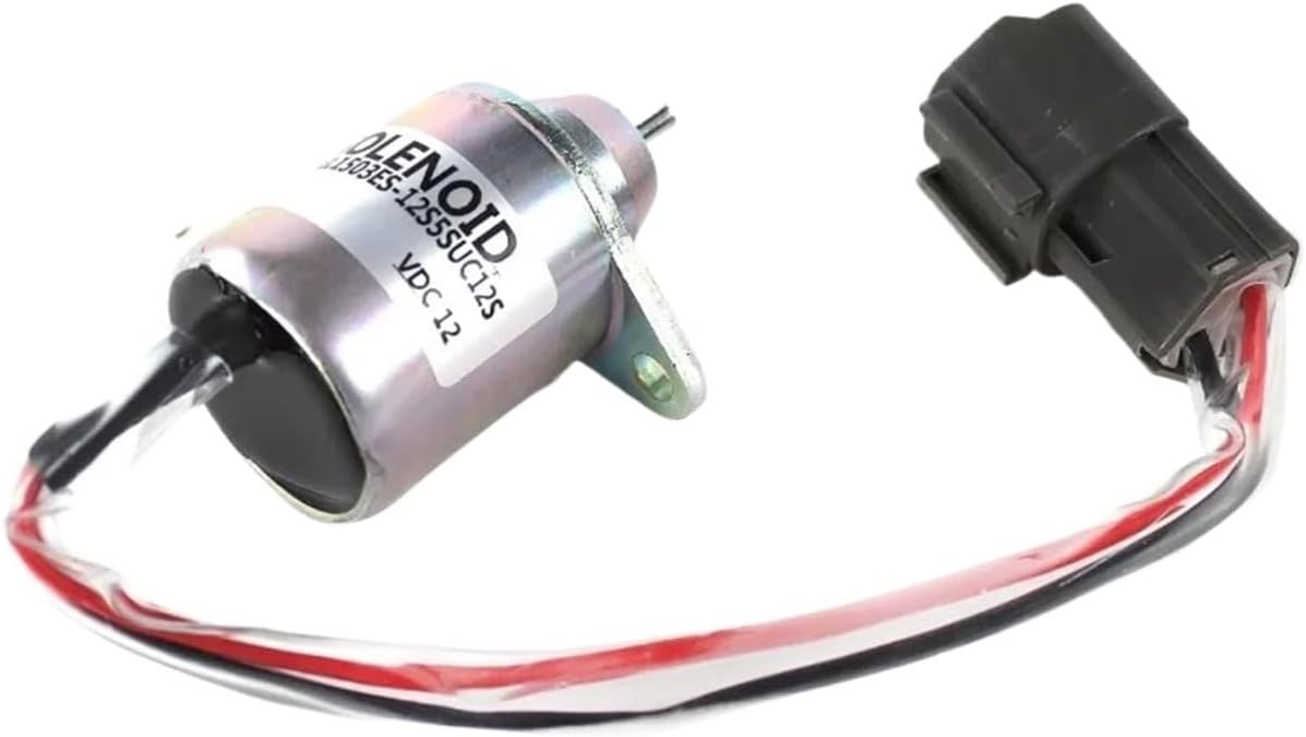 119233-77932 1503ES-12S5SUC12S Fuel Shut Off Solenoid Compatible With Yanmar Woodward M810324 John Deere 4200 4300 4400