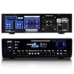 Pyle Wireless Bluetooth Power Amplifier System- 300W 4 Channel Home Theater Audio Stereo Sound Receiver Box Entertainment w/ USB, RCA, 3.5mm AUX, LED, Remote for Speaker, PA, Studio, Black - PT390BTU - Image 2