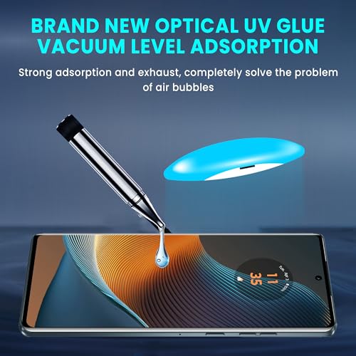 Image of FIRST MART UV Privacy Tempered Glass for Motorola Edge 50 Fusion | Anti-Spy 9H Curved Screen Protector, Edge-to-Edge, Case-Friendly | 1 Pack