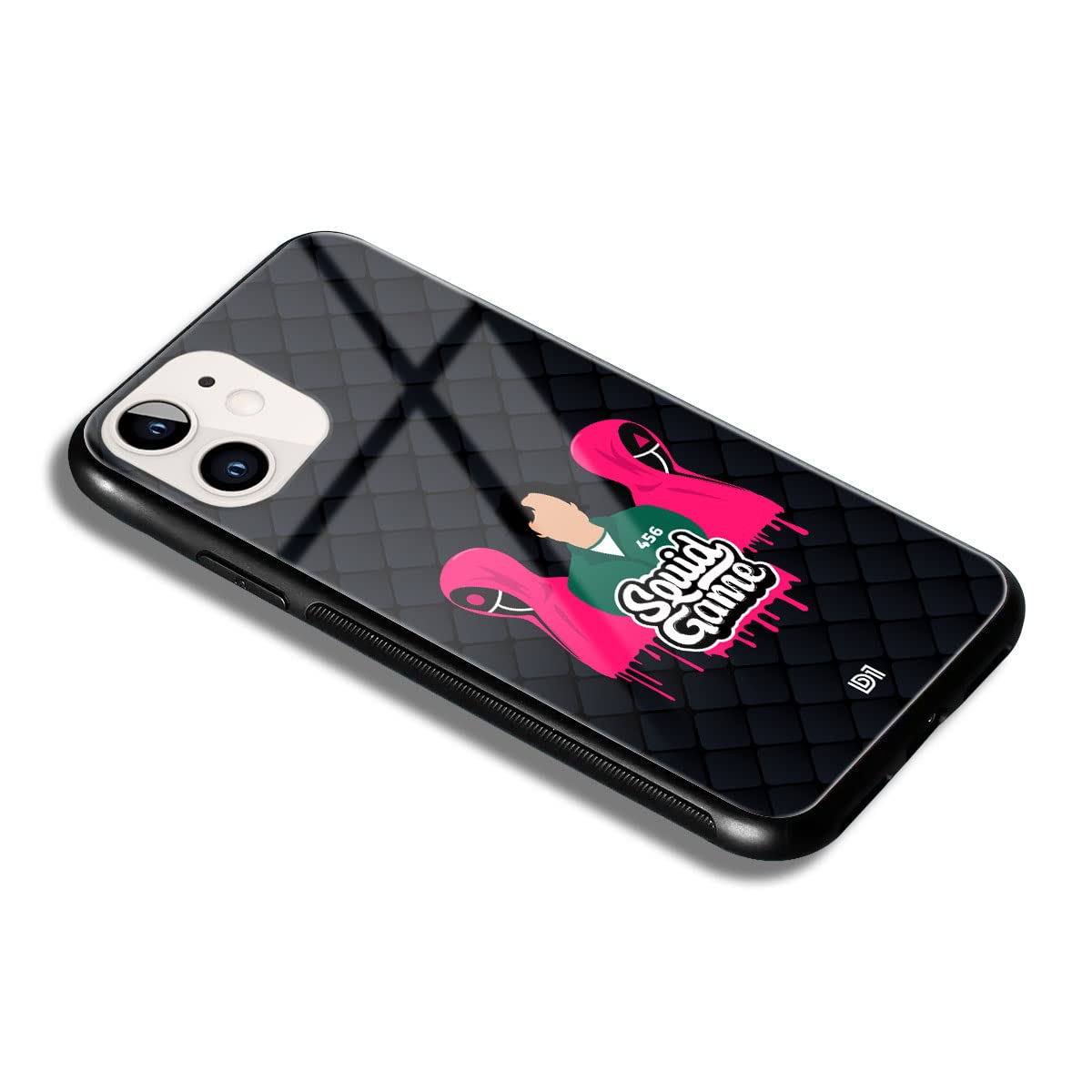 DWELLSINDIA Squid Games Design TPU & Glass Case Back Cover