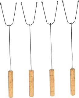 Outanaya 4 Pçs Sinal De Churrasco Churrasco Ao Ar Livre Espetos Yakitori Churrasco Churrasco Smore Espetos Churrasco Churrasco Ao Ar Livre Palitos Espeto Para Churrasco Espeto Para