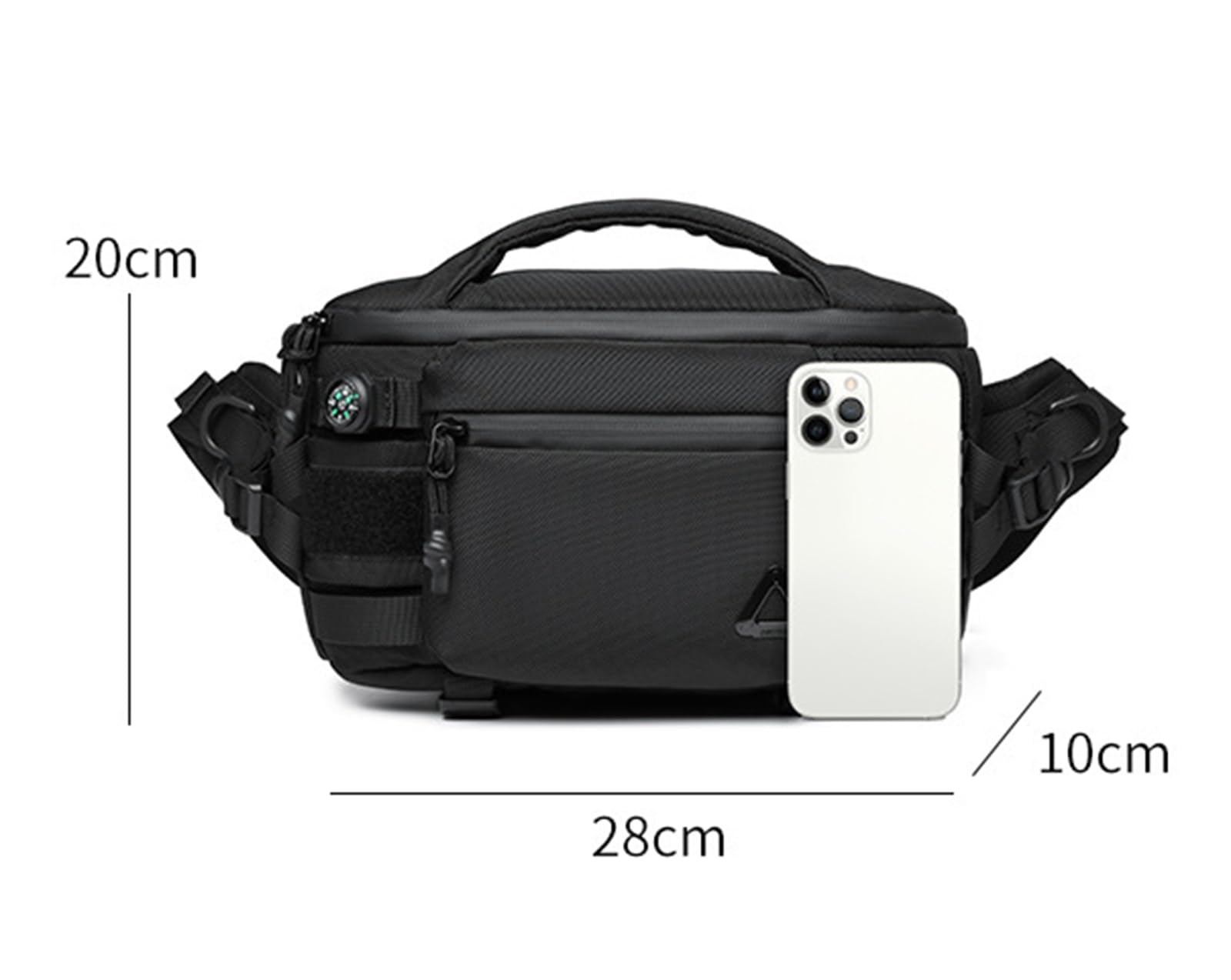 Tackle Bag Pacchetto di Pesca a Mosca Portatile Borsa a Tracolla Resistente all'Acqua Utility Hiking Fanny Pack Tactical Fanny Pack per Avventure all'aperto,D