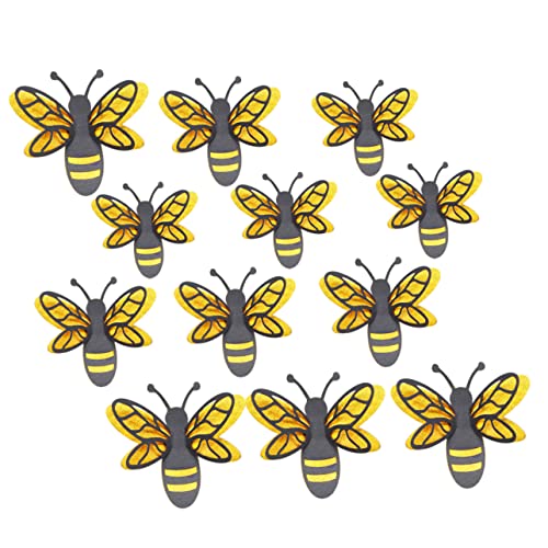 Amosfun 12 Piezas Pegatinas De Abeja De Simulación Pegatinas De Pared 3D Calcomanías De Citas De Abejas Etiqueta De La Pared De La Habitación De Los Niños Ornamento Mural Desmontable Papel