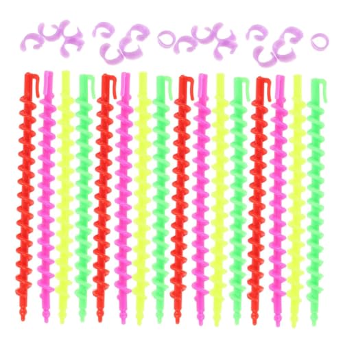 HONITANO 26 piezas Rulos para Pelo Espirales Plásticos Reutilizables Varillas de Rizado para Mujeres Herramientas Flexibles para Rizos Naturales Cabello
