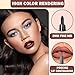 QIUFSSE 3 in 1 Black Lip Liner Pencil and Lipstick lipgloss Set Matte Black Lipstick Lip Gloss Kit Long-lasting Nonstick Cup Smudge Proof Lip Kits with Lip Liner,Velvet Goth Makeup (12#Black Magic)