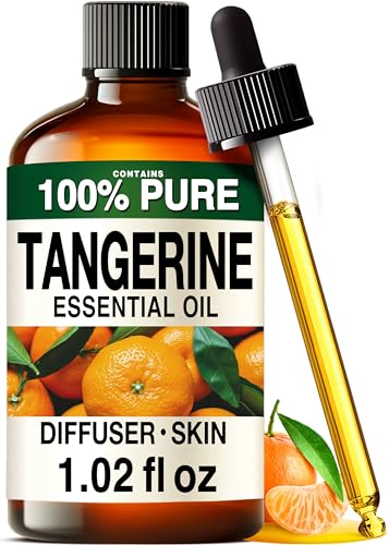 Image of 100% Pure Tangerine Oil - 1 Fl Oz Tangerine Essential Oil for Hair, Skin, Diffuser, Aromatherapy & DIY Soap Making Scent