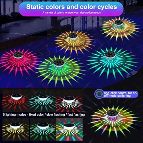 Éclairage LED solaire pour piscine flottant et étanche avec télécommande - 4