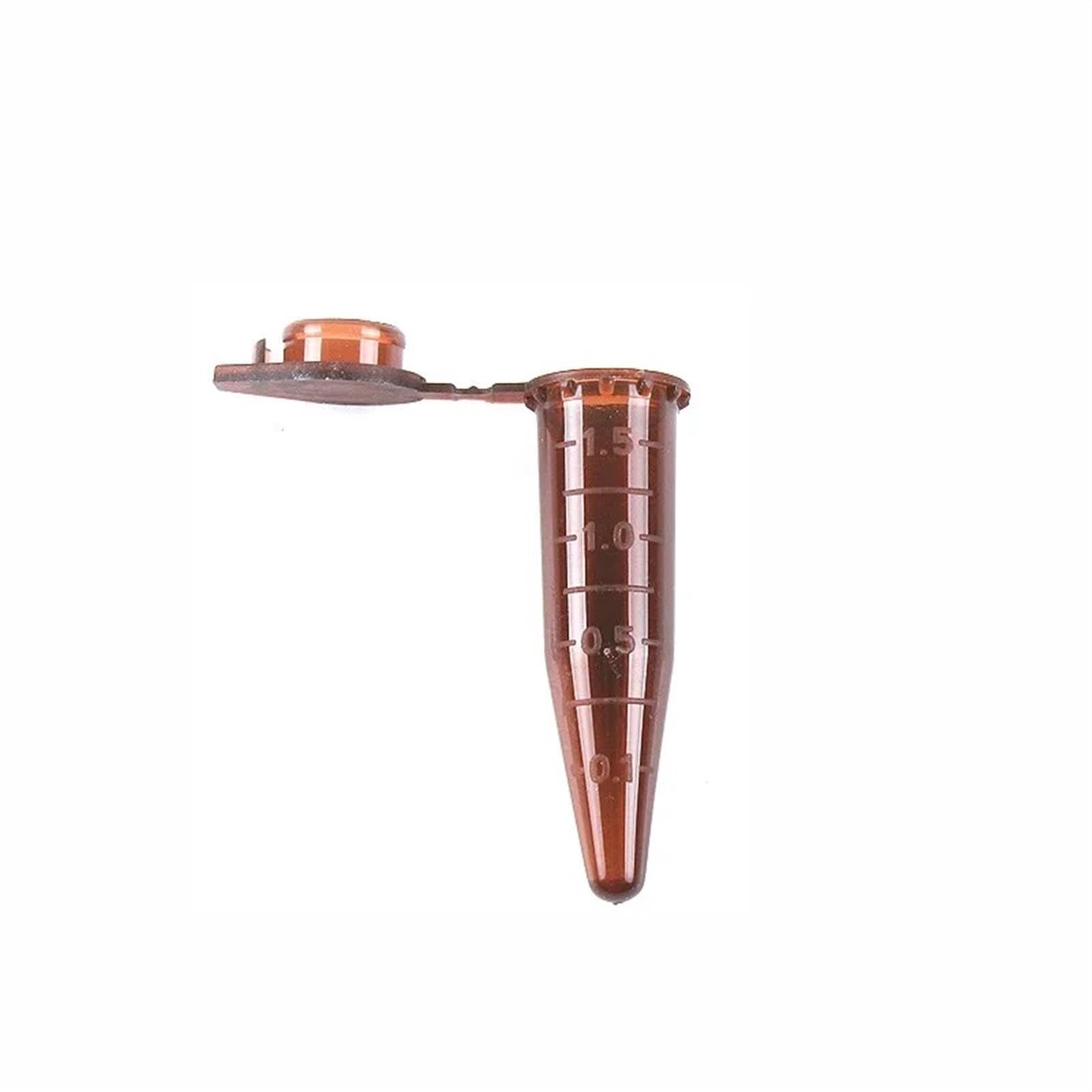 apparecchi per Laboratorio Microprovette Provetta da centrifuga Provetta centrifuga da Laboratorio for PCR da 1,5 ml Punta Inferiore Colore Marrone con Coperchio Chiuso a Confezione da 500/PK