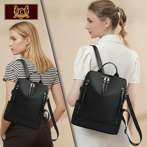 Image of Ethnic Style Waterproof Oxford Backpack for Women & Girls | Fashion Travel Canvas Look Nylon Bag | Large Capacity Printed Laptop Backpack for College
