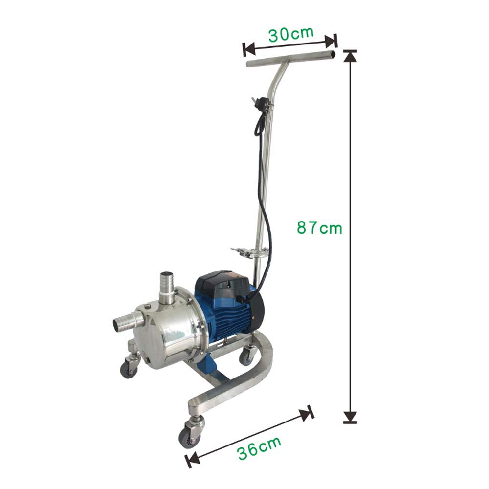 Electric 750W Hydraulic Pump Food Grade Pump for Distiller's Grain Feeder 304 Stainless Steel Pump Detachable Mobile
