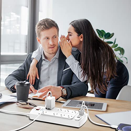 50% Off Nuetsa Surge Protector Power Strip with 8 Outlets & 4 USB Ports - Image 4