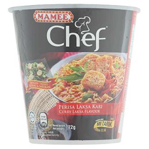 Mamee Chef Cup Instant Noodles 9 x 62g/72g/84g (Curry Laksa 72g)
